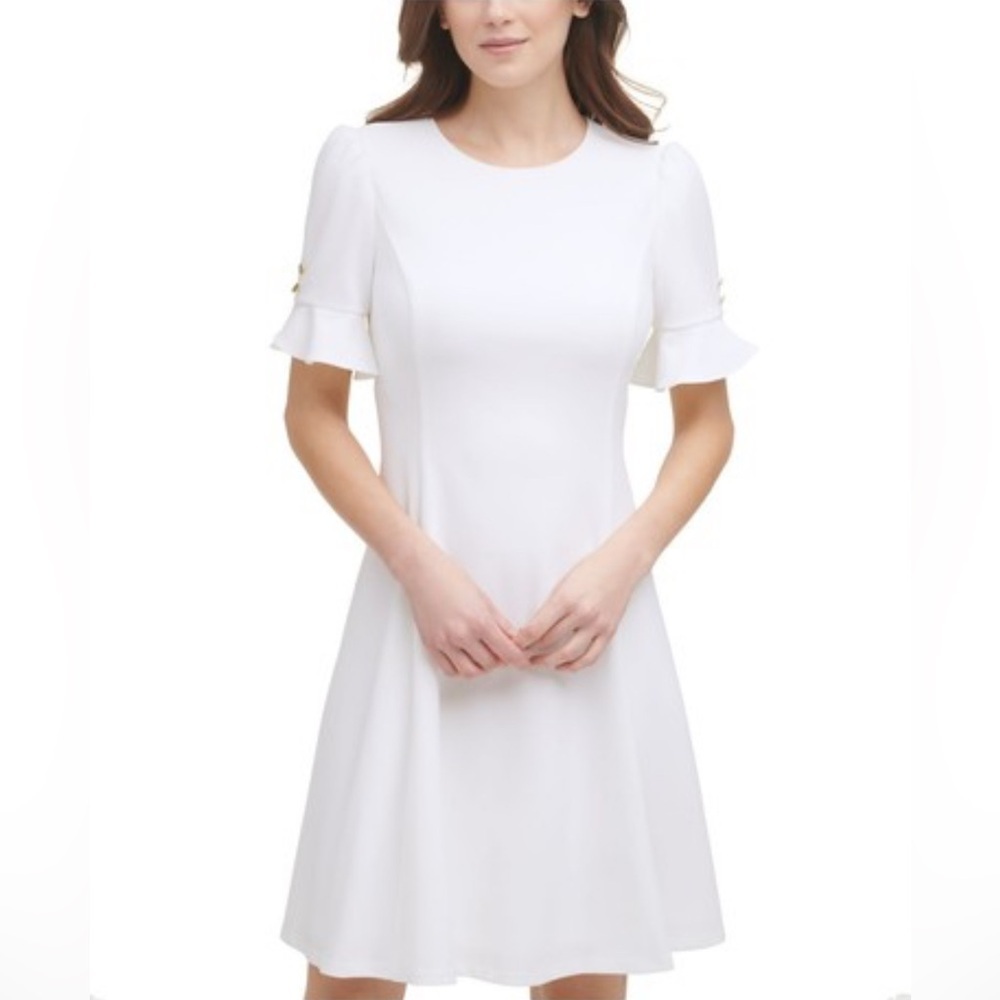 Marc New York Classic White Midi Dress